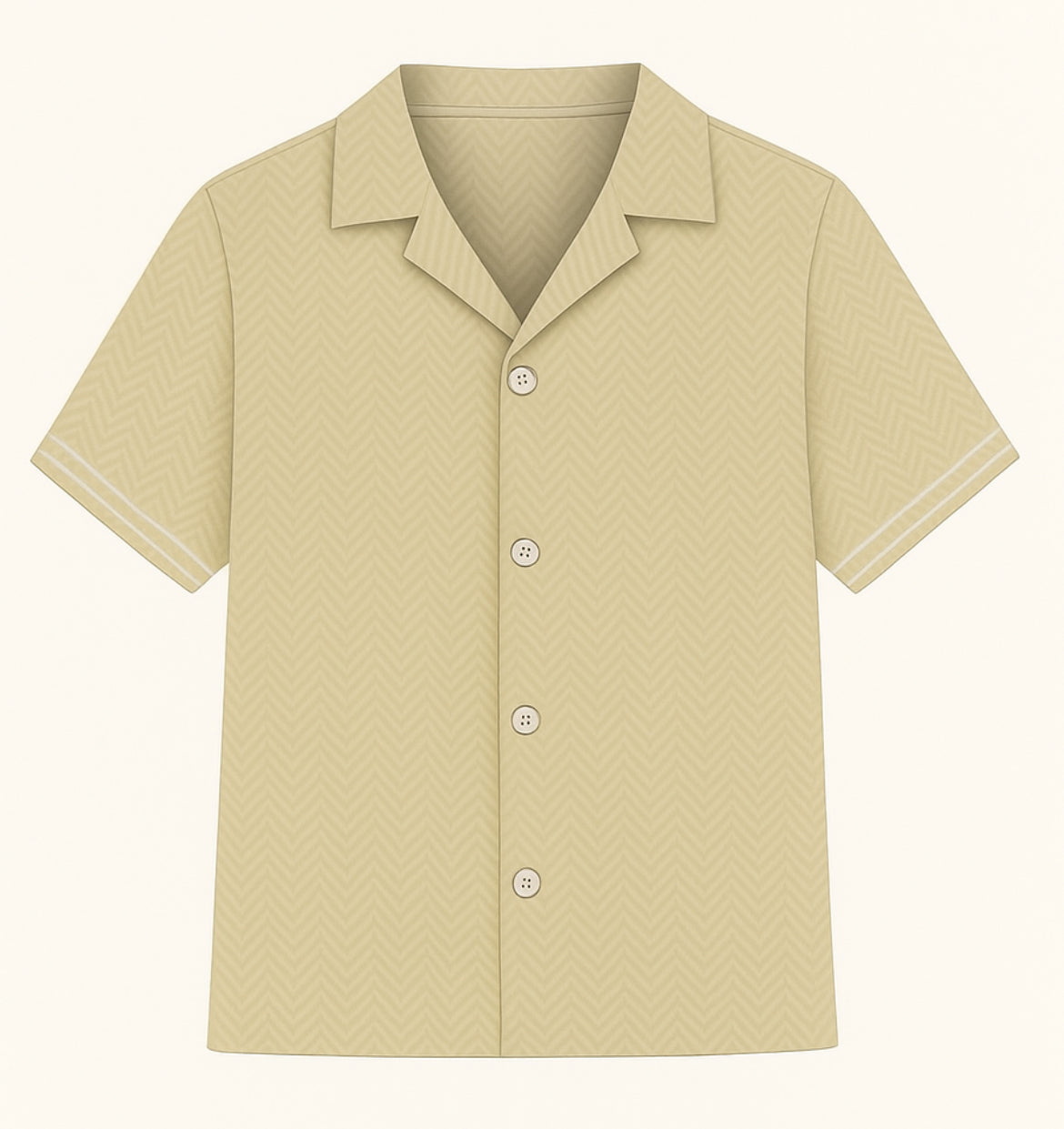 Beige Zag Print Shirt